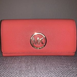 Michael Kors Coral/Pink Wallet